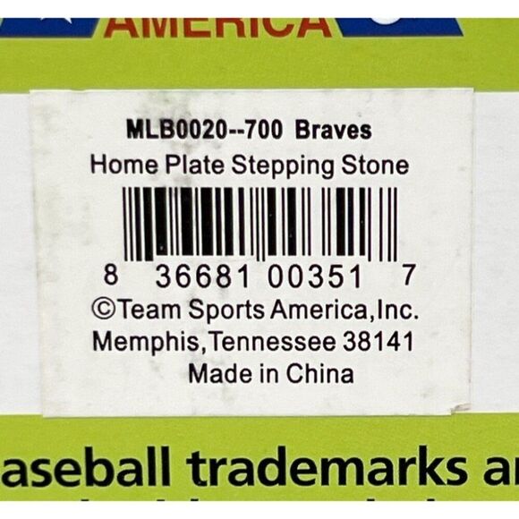 Atlanta Braves MLB Home Plate Stepping Stone By Team Sports America - Picture 5 of 5